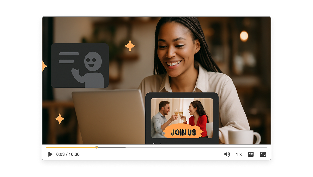 Create engaging event invites with Visla’s invitation video maker—personalized, easy to share, and full of energy.